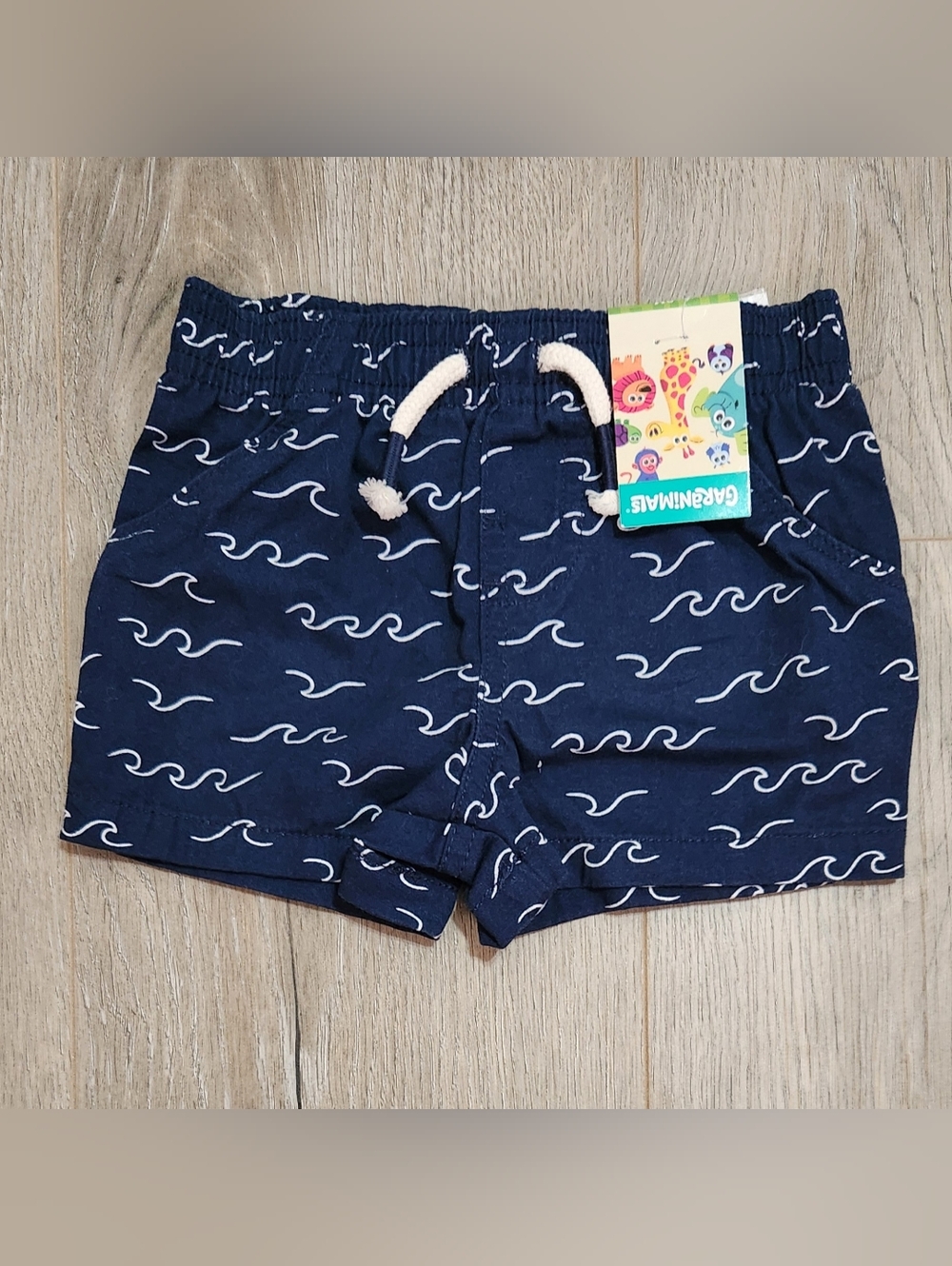 Garanimals Navy Wave Print Toddler Shorts